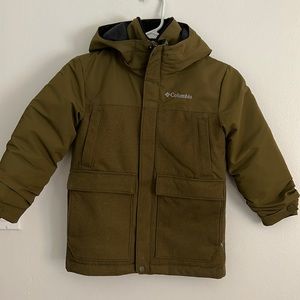 Olive green Columbia Omni-heat winter coat XS (6-7)